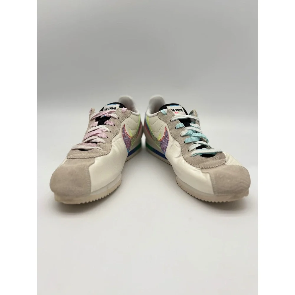 Nike Cortez Be True 2022 Rainbow Summit White Multi Men 10 DR5491-100 Sneaker
